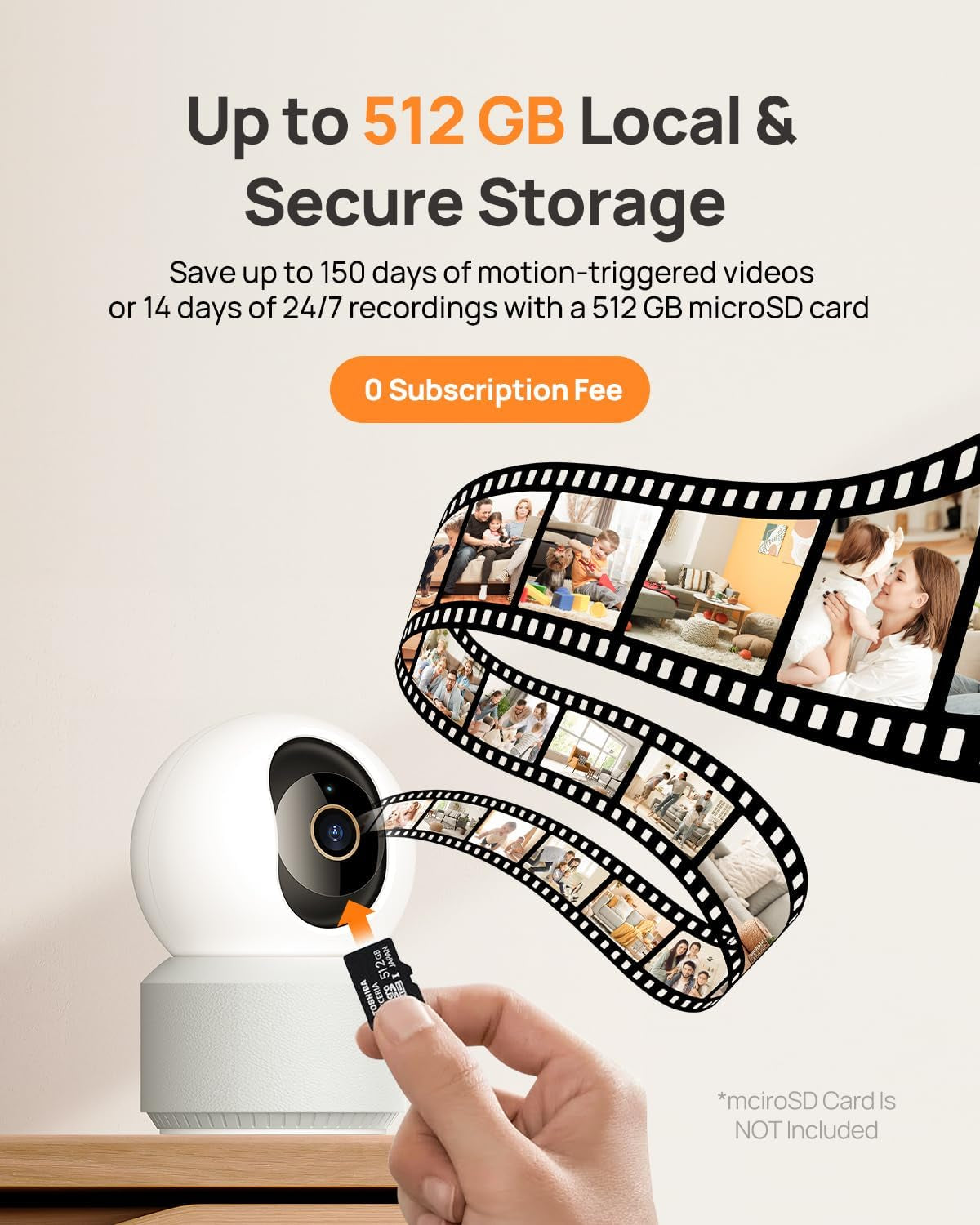 Pano 4K UHD Indoor Camera, Pet/Dog Security Camera with Phone App