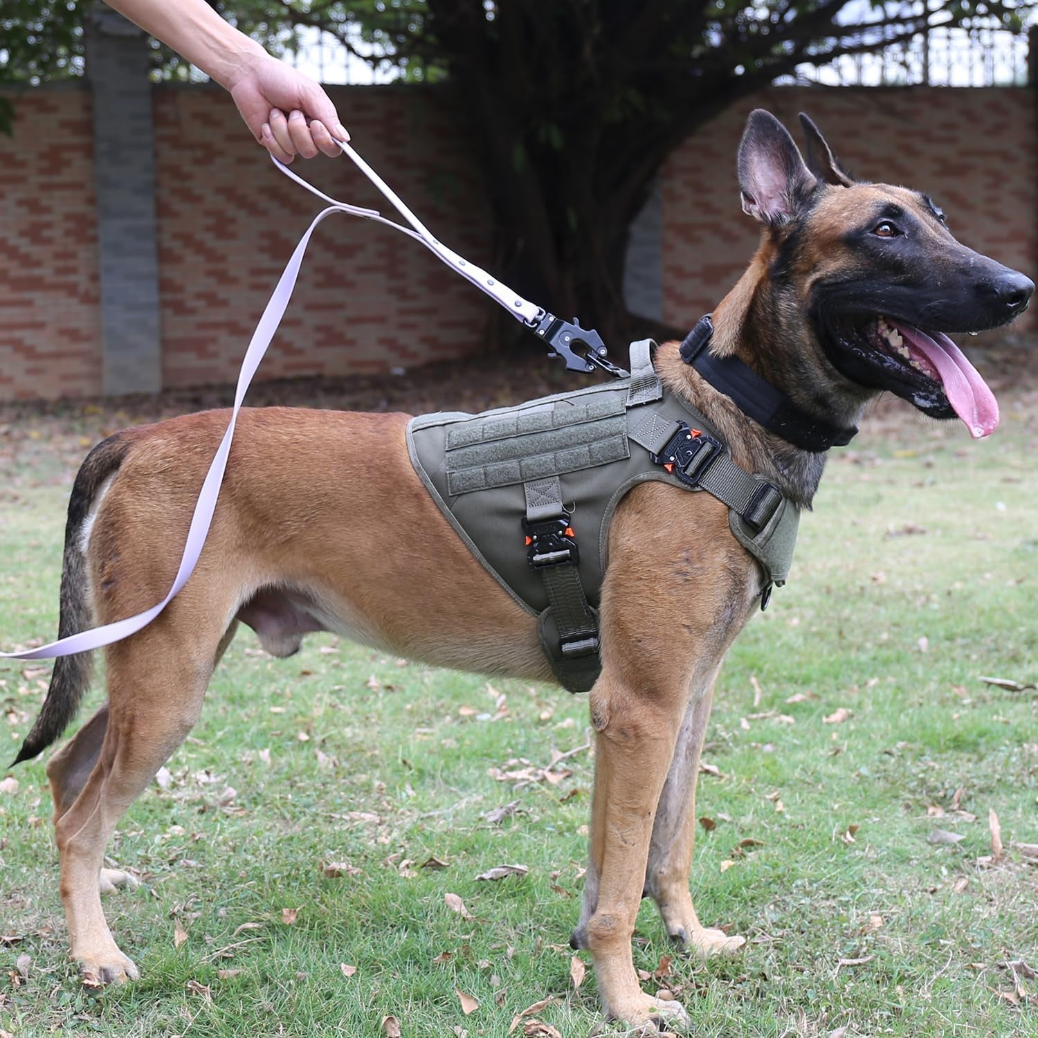 Tactical Dog Harness for Large Dogs,Full Metal Buckles Dog Vest