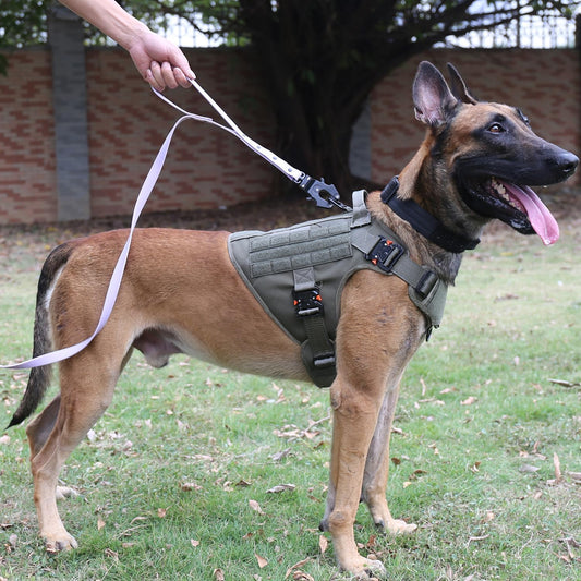 Tactical Dog Harness for Large Dogs,Full Metal Buckles Dog Vest