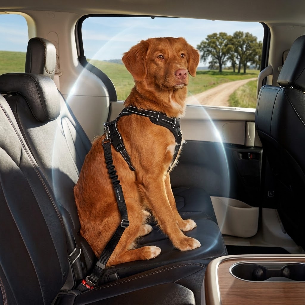 Retractable Dog Seat Belt, Adjustable Safety Belt, 2 Pack