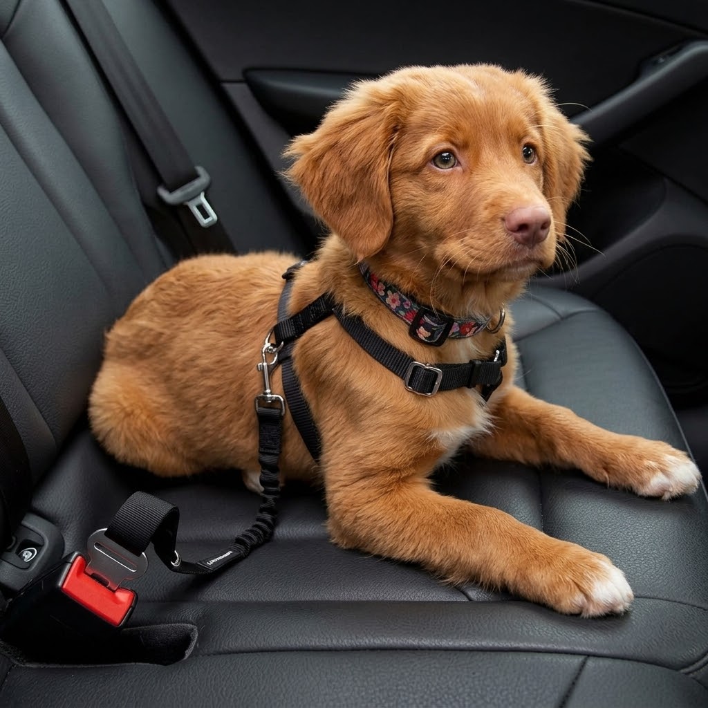 Retractable Dog Seat Belt, Adjustable Safety Belt, 2 Pack
