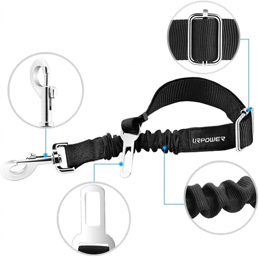 Retractable Dog Seat Belt, Adjustable Safety Belt, 2 Pack