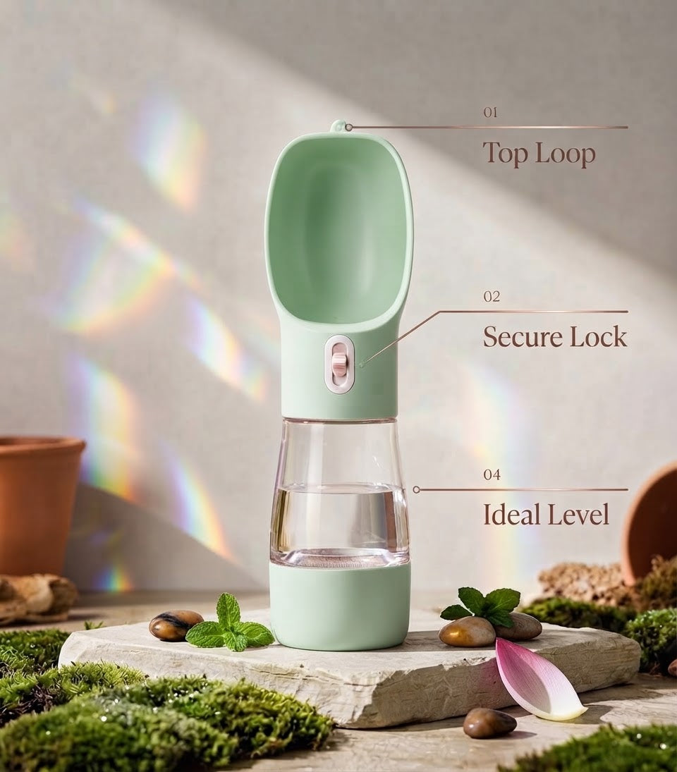 Portable Dog Water Bottle with Food