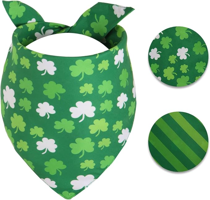 Reversible Dog Bandana - Halloween, Thanksgiving, Valentine, Easter & St Patricks Pet Scarf