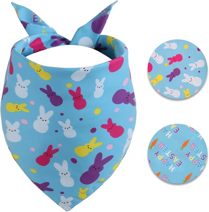 Reversible Dog Bandana - Halloween, Thanksgiving, Valentine, Easter & St Patricks Pet Scarf