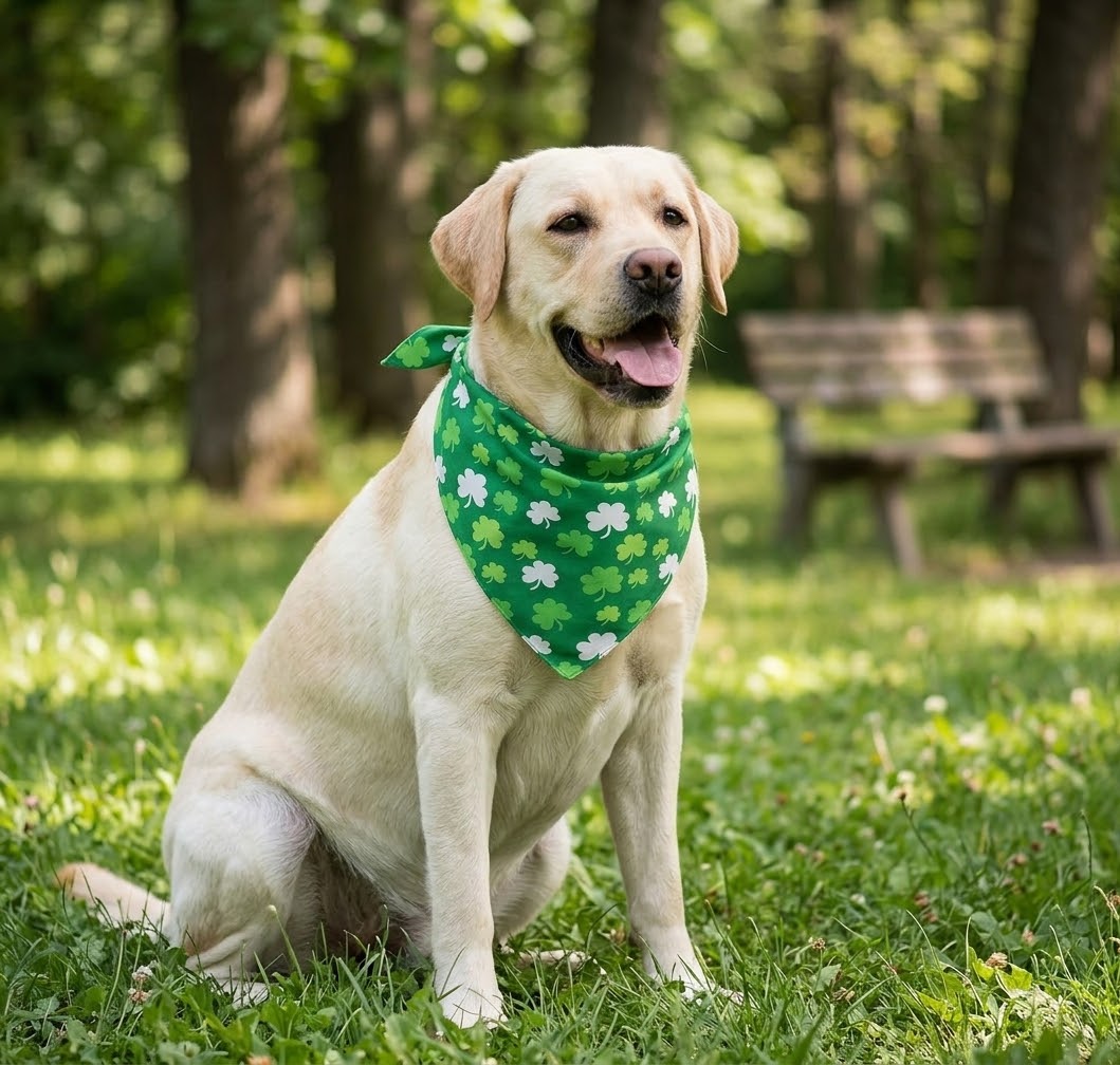 Reversible Dog Bandana - Halloween, Thanksgiving, Valentine, Easter & St Patricks Pet Scarf