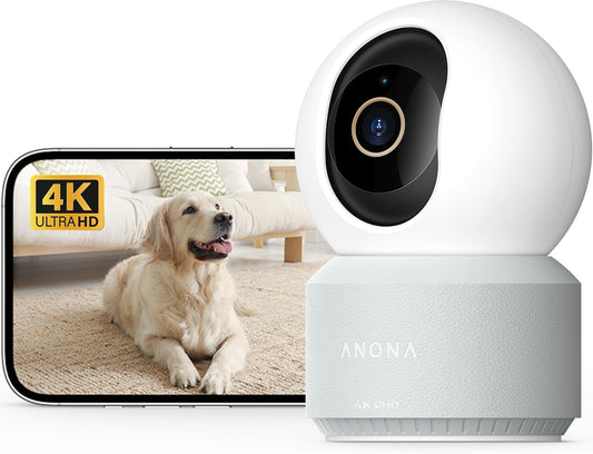 Pano 4K UHD Indoor Camera, Pet/Dog Security Camera with Phone App