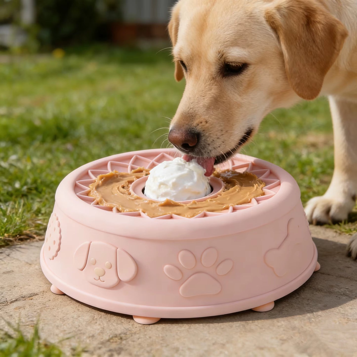 Zmaker 2026 New Silicone Dog Liquid Lick Bowl BPA FREE Rolling Dog Licking Ball Bowl Non-Slip Slow Feeder Dog Lick Toy Bowl